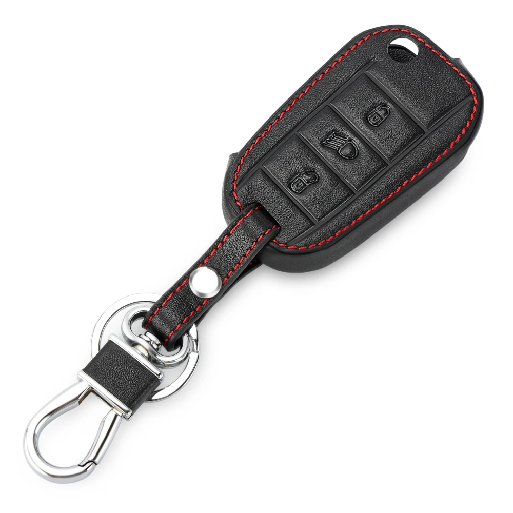 Кожаный чехол книжка для автомобильного ключа Citroen C4 CACTUS C5 C3 C4L Peugeot 508 301 2008 3008