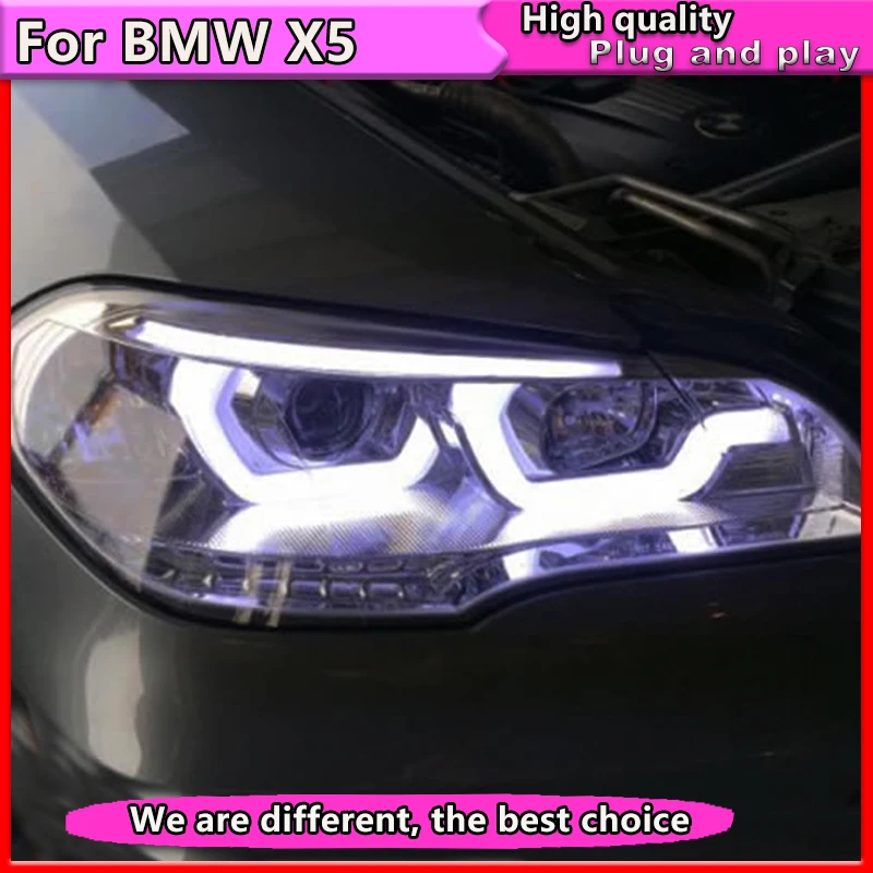 Автомобильный Стайлинг для BMW X5 e70 2007-2013 фара для BMW X5 фара авто светодиодный DRL двойной луч H7 HID Xenon bi xenon объектив