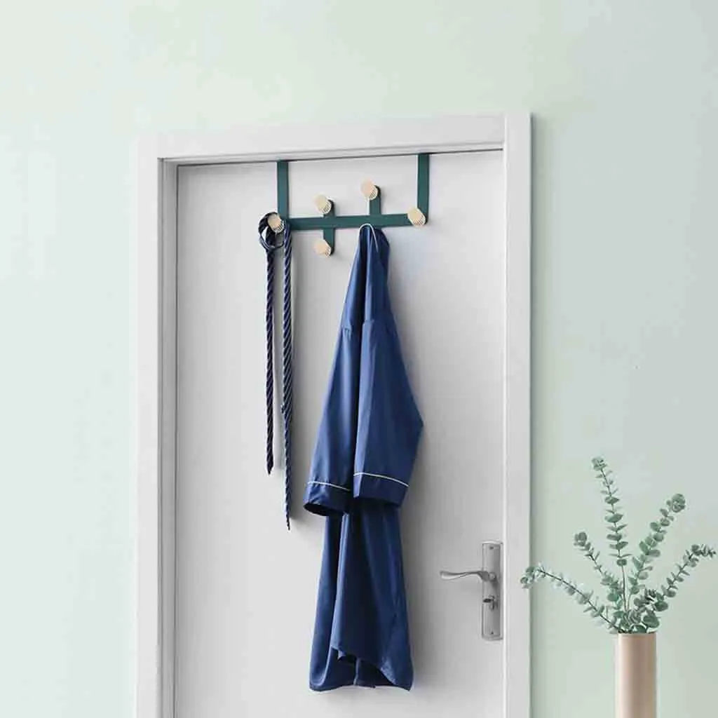 cheap Over The Door Hook Rack Home Storage Organization Clothes Bags Towel Hat Hooks Hanger Bedroom Door Storage Holder Hooks