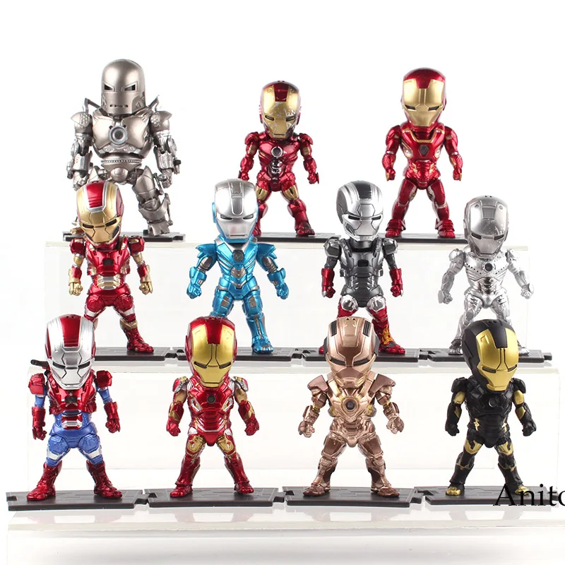 

Iron Man Light & Action Function Monger IronPatriot MK42 43 22 24 2 PVC Action Figure Collectible Model Toys Set