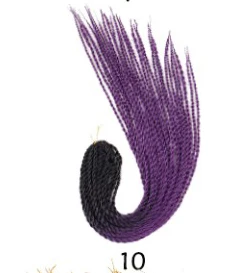 QP волосы 1 шт. Гавана твист вязанные крючком косы волосы 30 корней/упаковка Синтетические Черные косички волосы для наращивания высокотемпературное волокно 100 г - Цвет: T27/30/4
