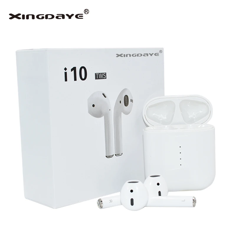

Wireless Bluetooth i10 TWS Double Mini Airpod Earphone Earbuds With Charging Box Mic For Iphone7,8,X Samsung Android Xiaomi