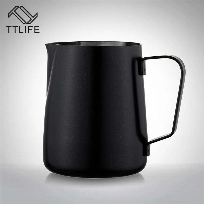 TTLIFE الفولاذ المقاوم للصدأ إبريق الحليب 600 ملليلتر إسبرسو الحليب القهوة مزبد القهوة Percolators رغوة مزبد أدوات Coffeeware