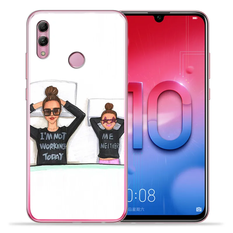 Роскошные Детские для мамы и дочери, queen женщина для huawei Honor 10 9 8 8X 8C 7A 7C 7X7 6X 6A Lite чехол для телефона защитный корпус чехол с мультипликационным принтом - Цвет: 1216