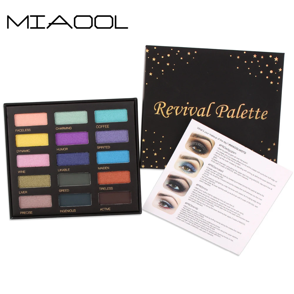 

Miaool 15 Colorful Eyeshadow Palette matte palete eye shadow pigment luminous Glitter Natural Makeup Palette Eyeshadow