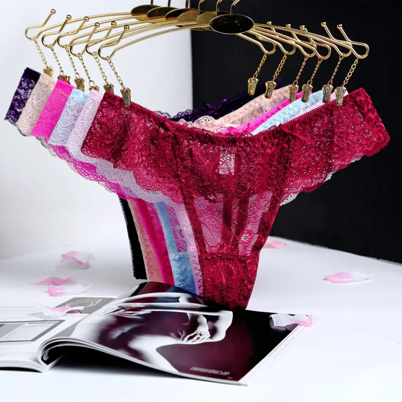 

Women Thongs G String Underwear Lace Sexy Panties transparent G strings Womens Low Rise Underpants Thong Panties M-XL 30