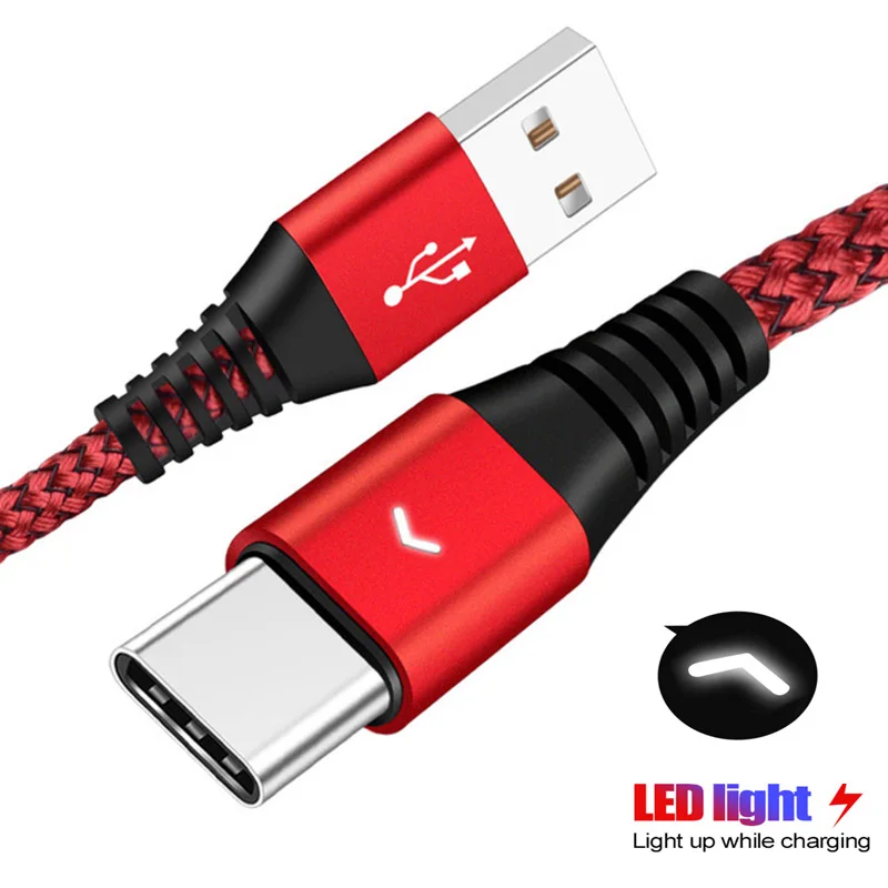 Кабель Usb Type C для Samsung S20 Plus Ultra A51 A50 A40 A30 A20e Xiaomi Black Shark 2 Mi 9 Pro|Кабели мобильных