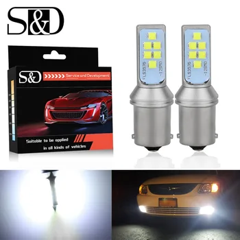 

2pcs P21W BA15S 1156 LED Bulbs chips 12V R5W R10W Car Lights Turn Signal Reverse Brake Light Auto DRL Lamp White Red Amber