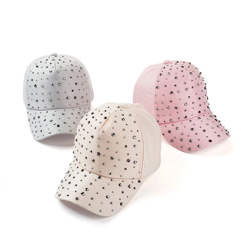 

Summer Rivet Mesh Cap Cloth Cap Gorra Baseball Cap Tide Hat Outdoor Sport Snapback Cap For Women Men Hat Gorras