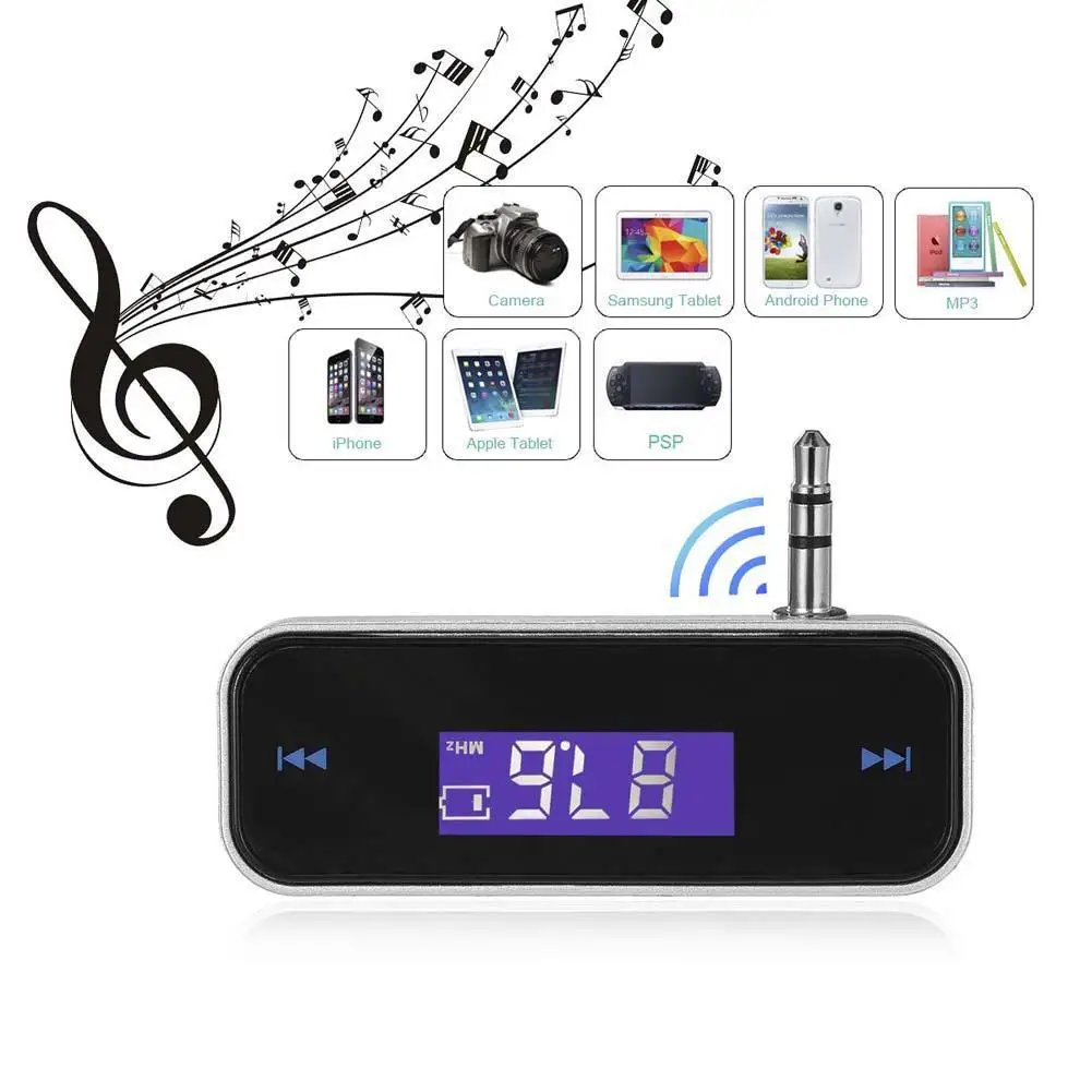 Fm передатчик для MP3 планшетов 3 5 мм в Беспроводная Музыка автомобиля радио +