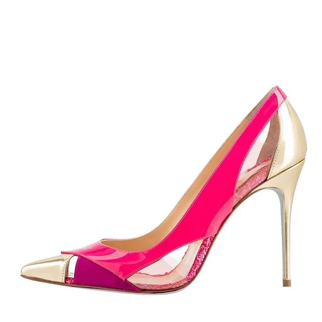 

Moraima Snc 2019 Pointed Toe Shallow Lady Single Shoes Summer Thin Heels Elegant Pump Mixed Color Stilettos Concise Female Shoes