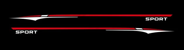 Спорт огонь линии талии полосы автомобиля Стайлинг тела индивидуальная наклейка авто двери боковые виниловые Стикеры для декора для KIA Mohave Borrego - Название цвета: Red-white