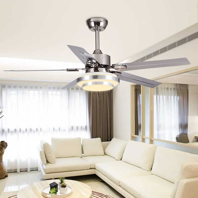 Us 84 27 25 Off Led Restaurant Ceiling Fan Light Living Room Bedroom Home Wrought Iron With Light Ceiling Fan Light In Ceiling Fans From Lights