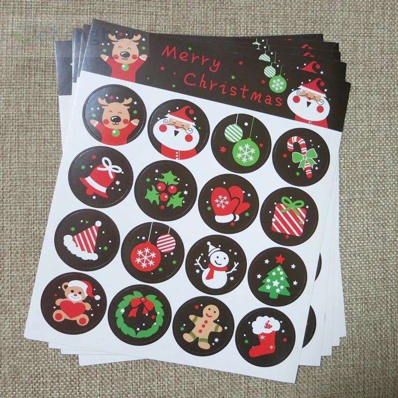 

160pcs- Multi styles mix Christmas Decorative adhesive Paper Stickers Chriatmas Gift packaging labels