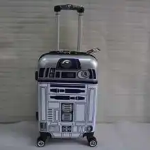 Звездные войны R2D2 робот багаж на колесиках фирменный туристический чемодан на вращающихся колесиках