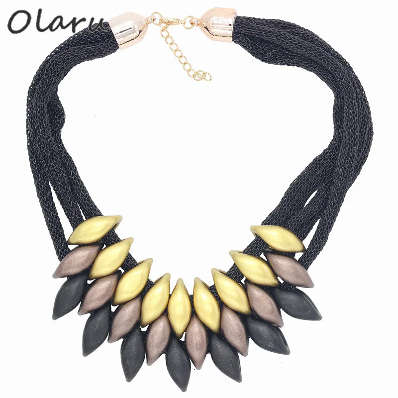 Olaru Nice Jewelry Brand European Pop CCB Hand woven Star Statement