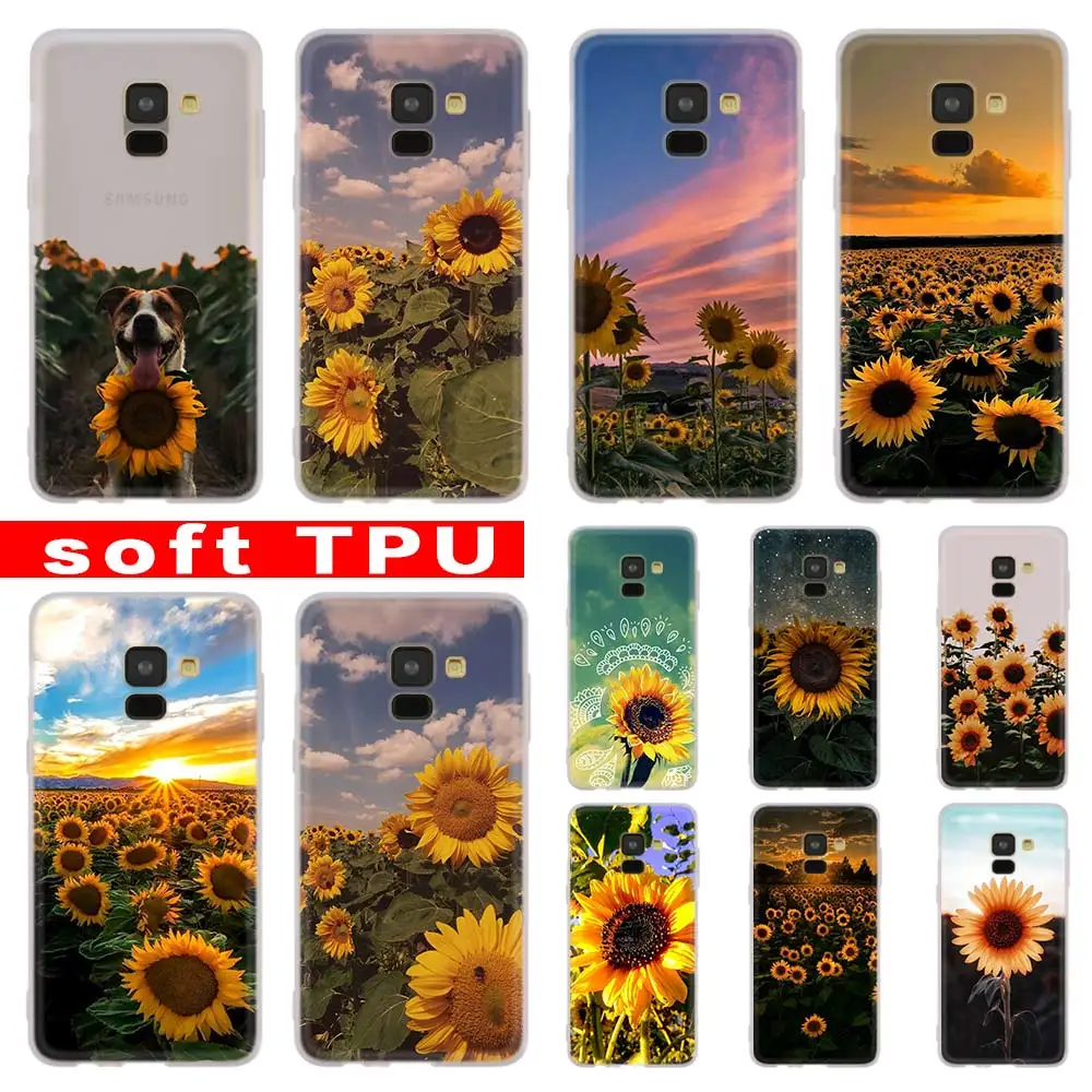 Чехол с летним подсолнухом для Samsung Galaxy A10/A30/A40/A50/A70 A9 A8 A6 a7 2018 A3 A5 2017 2016 мягкий чехол