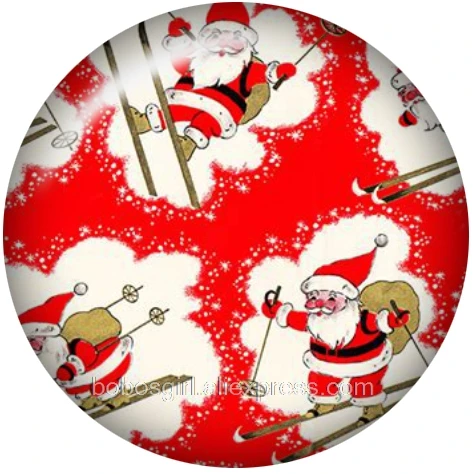 Праздничная Рождественская стеклянная ваза кнопка, защелка для DIY ювелирных изделий Круглые фото кабошоны DA1087 - Окраска металла: A4772