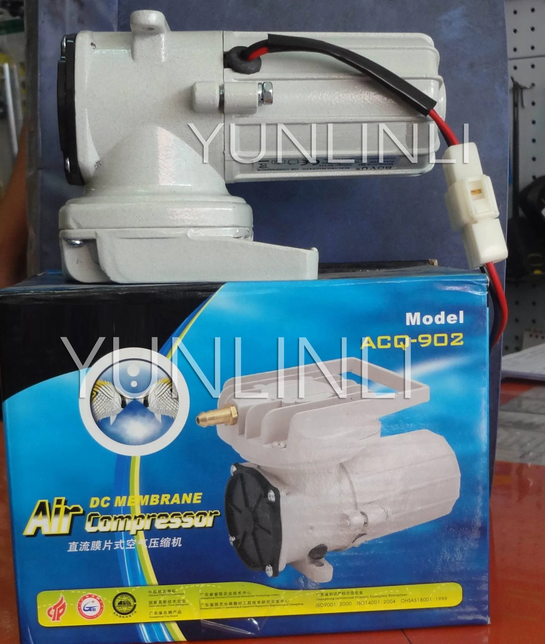 

Fish Pond Aerator DC Diaphragm Piston Low Noise Air Compressor Pump Vehicle-mounted Oxygen Machine 18/35/60/105W 12V Air Pump