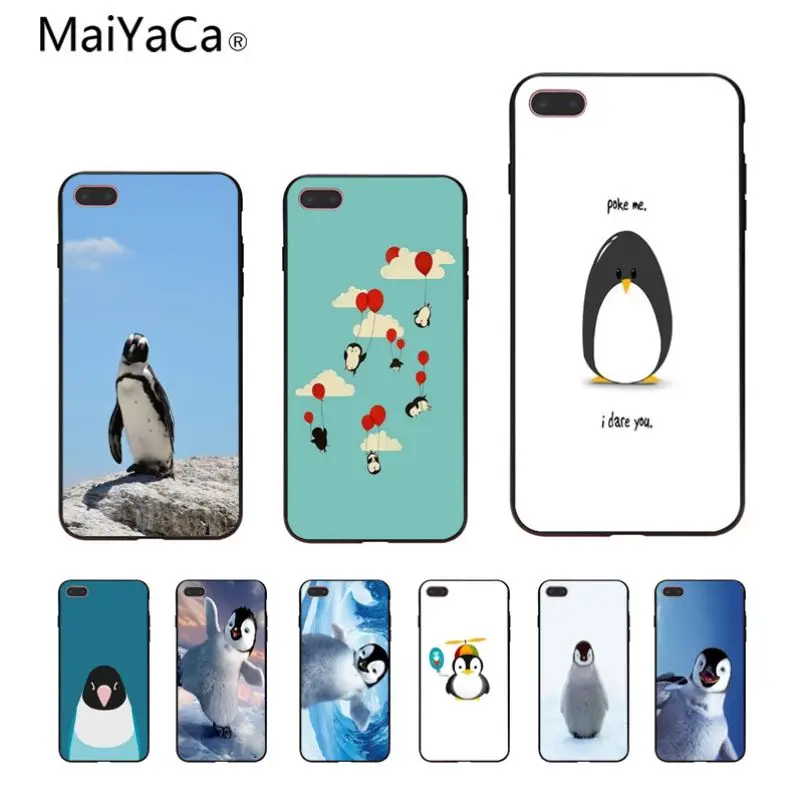 

MaiYaCa Cartoon Penguin Coque Shell Phone Case For iphone 6 6s 6plus 6S plus 7 7plus 8 8plus 5 5s XR Case cover