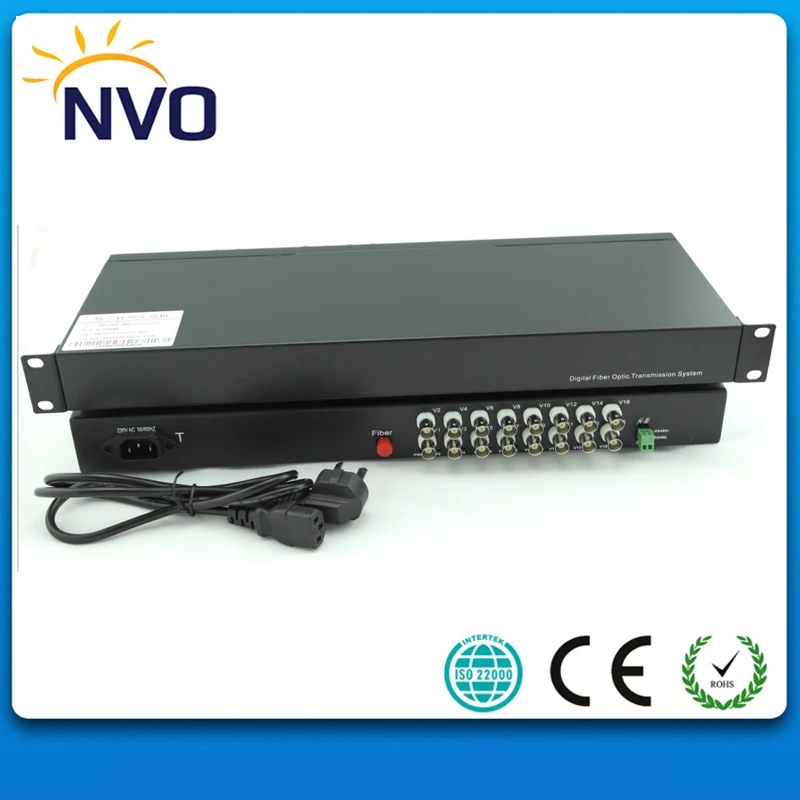 

20KM,FC,SM,16 Channel Fiber Optic RJ45 to BNC Video Converter,Euro Power Adaptor