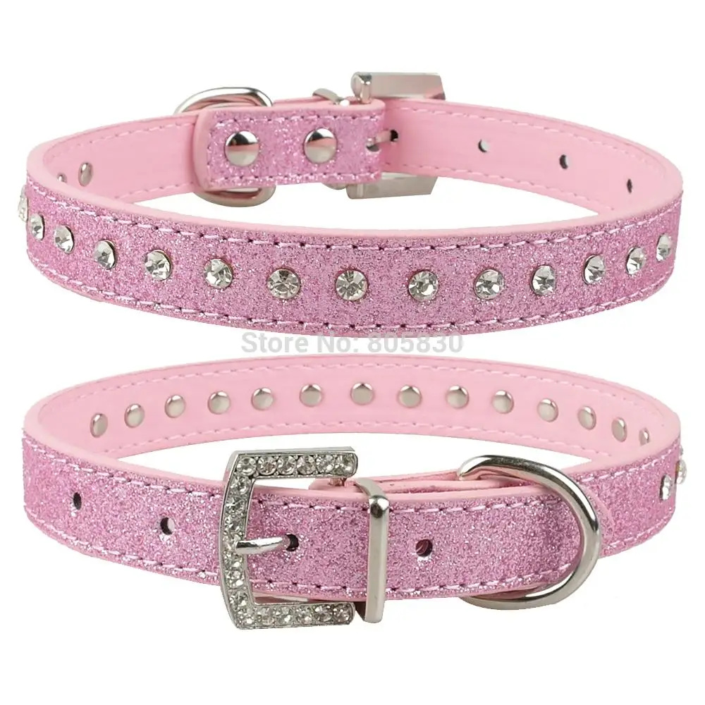 Resplandor Arrestar giratorio Pink Color 1 Row Rhinestone Dog Collar Diamante Crystal Pet Cat Kitten  Collars Pu Leather Xs S M For Chihuahua - Collars, Harnesses & Leads -  AliExpress