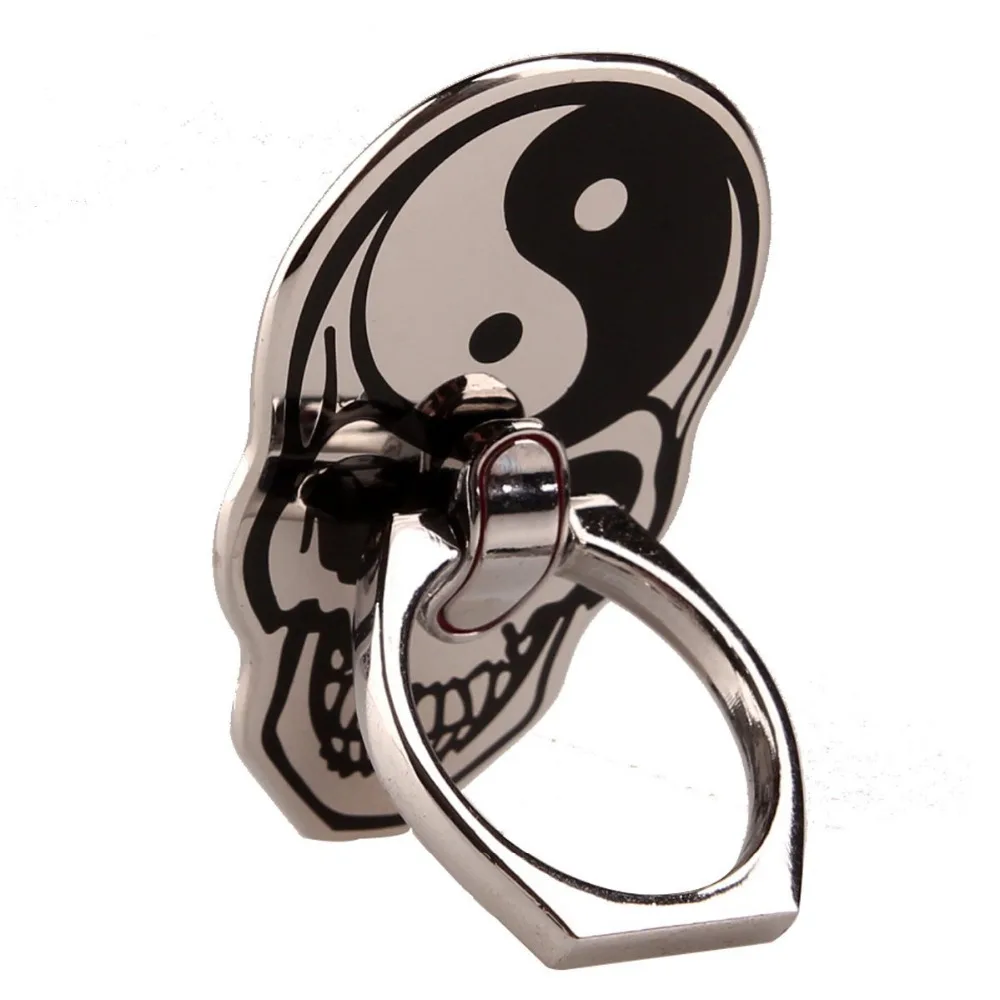 

For LG huawei Alcatel ipad iPhone Cell Phone Universal Mobile Phone Stand Rotatable Finger Ring Bracket skull Design Stent