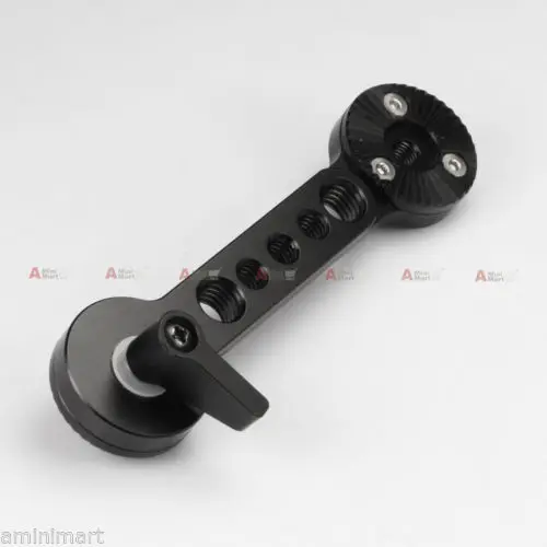 

Rotating Rosette Lock Rail Clamp Block Extended Bar fr 15mm Rod Support DSLR Rig