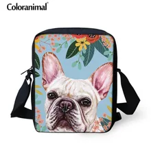 Coloranimal/брендовая дизайнерская сумка на плечо для женщин и мужчин, Повседневная мини-Дорожная сумка-мессенджер для курьера, милая собака с цветочным рисунком, с перекрестной ручкой