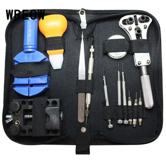 

13PCS Watch Repair Tool Kit Case Watch Case Opener Link Bar Remover Spring Screwdriver Tweezer Watchmaker Tool W/Carrying Case