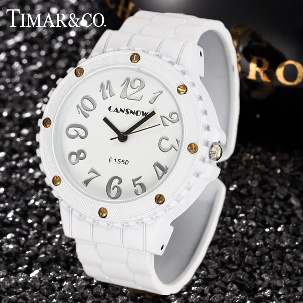 

New Big Dial White Women Watches Weave Leather Band Femme Rejores Diamond Dress Saats Cuff Bangle Relogio Feminino Couple Clocks