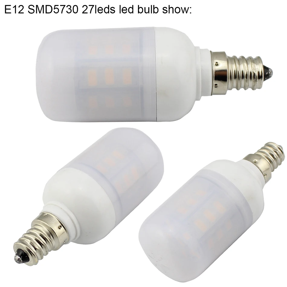 10 шт Ac Dc 12 24 v люминесцентная лампочка вольт E27 E12 E14 B22 G9 GU10 кукурузы лампы 4 w 5730