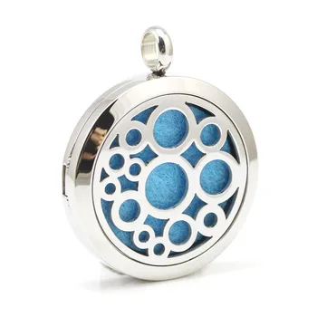 

10pcs/lot 30mm Stainless Steel Aromatherapy Aroma Essential Oil Diffuser Pendant Locket Necklace Pendant