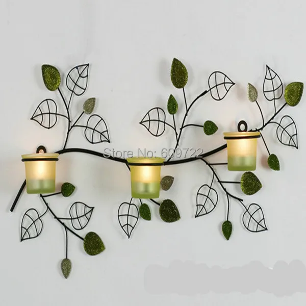 52cm Europe Metal Wedding Home Decoration Wall Mount Pocket Artificial