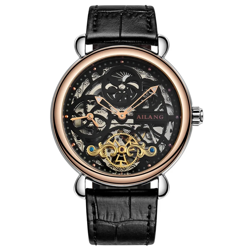 Classic Automatic Mechanical Men Watch Top Brand Luxury Leahter Male