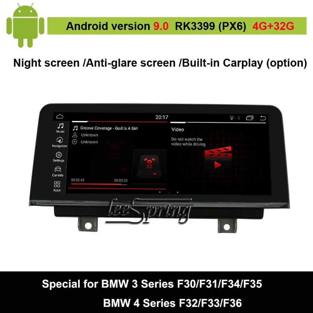 

Android 9.0 Car Multimedia Player for BMW 3 Series F30/F31/F34/F35/BMW 4 Series F32/F33/F36(2013-2016) Auto GPS Navigation