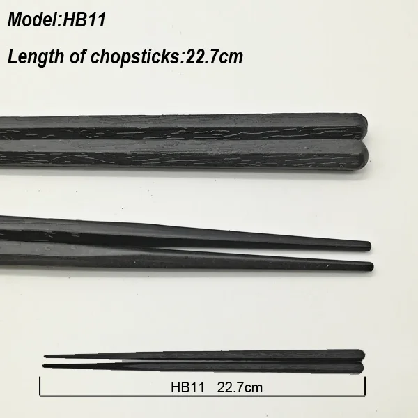 Высококачественные сплав палочки для еды черный матовый палочки для суши Ресторан горячий горшок длинные палочки для еды бытовые японские палочки для еды - Цвет: HB11