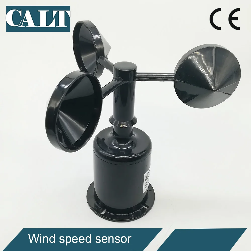 Color : Black ZUQIEE Anemometers Anemometer Sensor High Precision Wind Cup Poly Carbon Three Cup Type Measuring Anemometer Transmitter