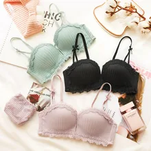 Roseheart, женские модные черные фиолетовые кружевные бюстгальтеры с бантиком, хлопковые трусики, пуш-ап, сексуальные комплекты нижнего белья, комплект нижнего белья A B, японский