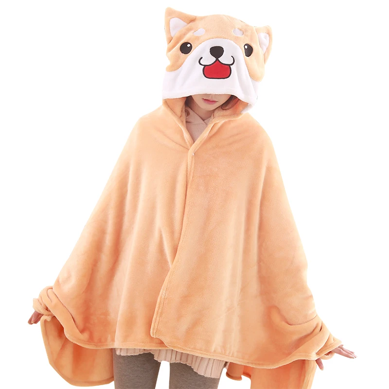 

Millffy 1 PIECE Cute Corgi Dog Plush Cloak Soft Cartoon Cloak Anime Soft Hoodie Pajamas Animal Blanket Warm Cloak