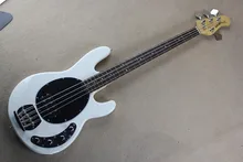 White Music Man Ernie Ball Sting Ray 4 String Electric Bass Guitar with active pickups 9V battery Rosewood Fingerboard