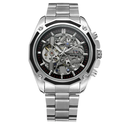 Часы для мужчин FORSINING Relogio Masculino скелет автоматический заводчик для часов для мужчин s часы лучший бренд класса люкс механические золотые наручные ч - Цвет: type4