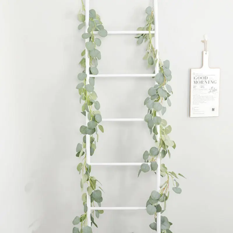 

Artificial Eucalyptus Vines Faux Silk Silver Dollar Eucalyptus Hanging Garland Greenery Plant for Wedding Christmas Holiday Cent