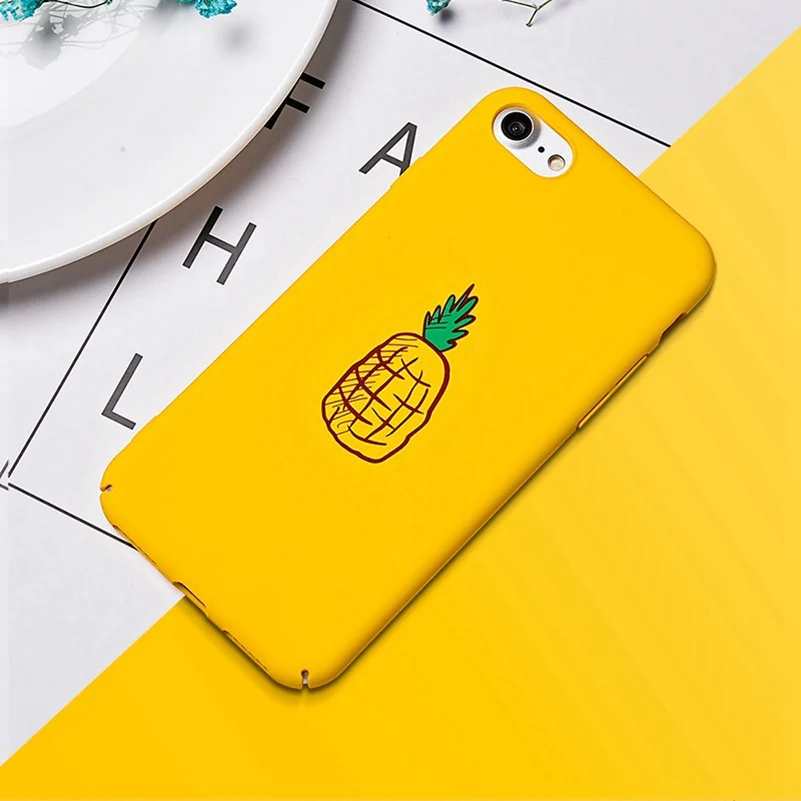Fashion Cute Case For iPhone X 7 8 6 6S Case Pineapple Giraffe Fruit Animal Phone Cases Hard PC Back Cover For iPhone 6 7 8 Plus (1)