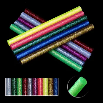 

5Pcs/set Colored Hot Melt Glue Sticks 7mm Adhesive Assorted Glitter Glue Sticks Professional For Electric Glue Gun Craft Repair