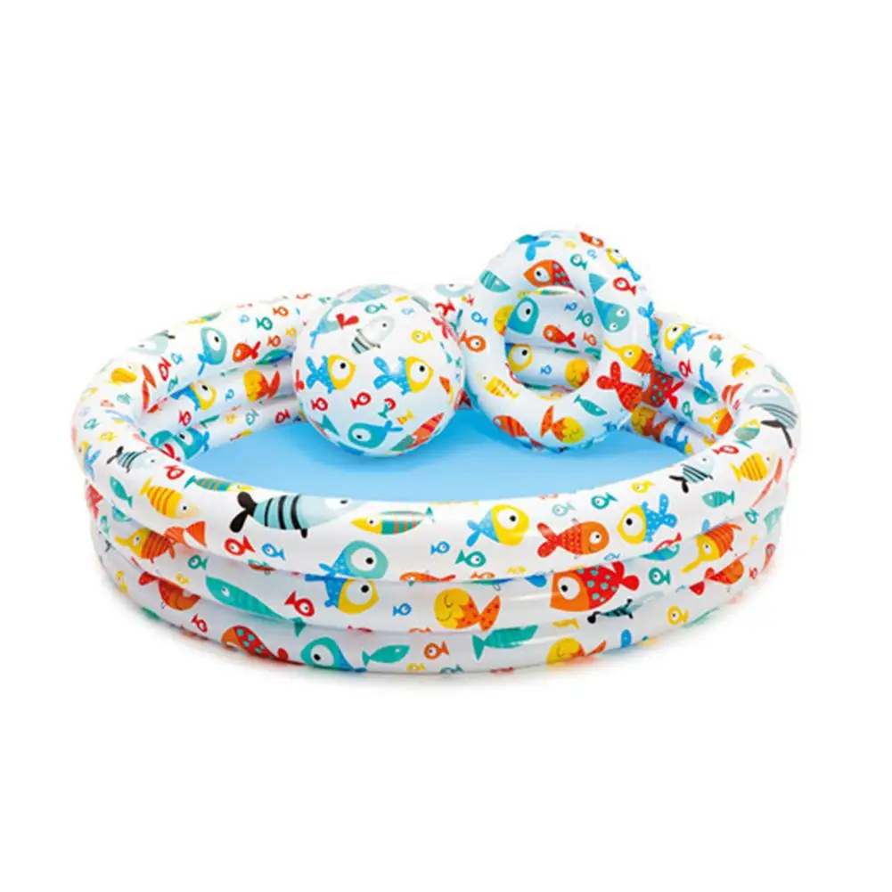 

Inflatable Swimming Pool Baby Game House Ball Pool Inflatable Outdoor Toy Large Play Pool with Swimmingring For Children Gift