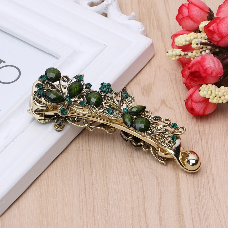 

2019 Women Banana Hair Clip Hairpin Claw Ponytail Holder Butterfly Resin 108x32mm