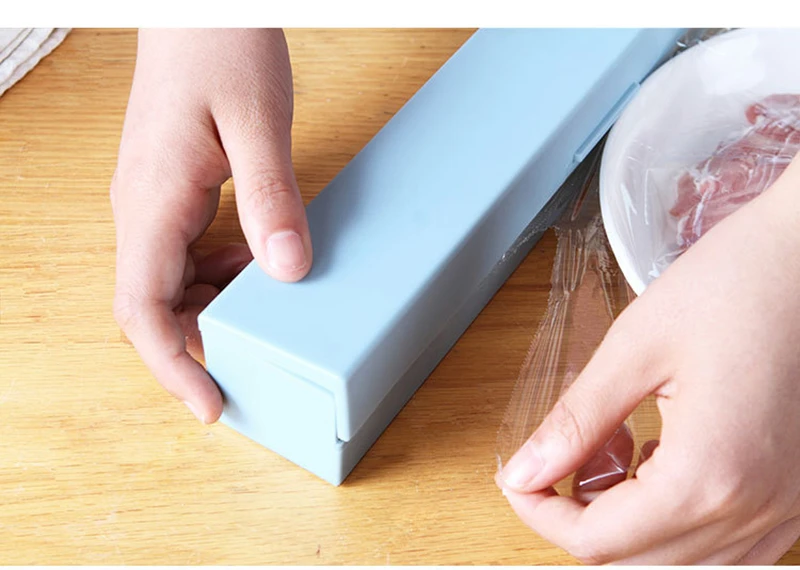 Пластиковый диспенсер для обертывания кухонных инструментов липкая пищевая пленка Диспенсер для резки пленки резак кухонный держатель для хранения аксессуаров