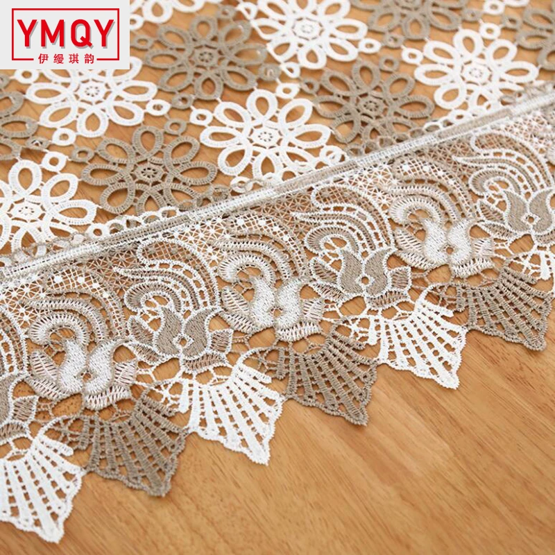 YMQY Lace Tablecloth Table Cover Fashion Wedding Decoration Tablecloth Rectangular Hollow Out Table