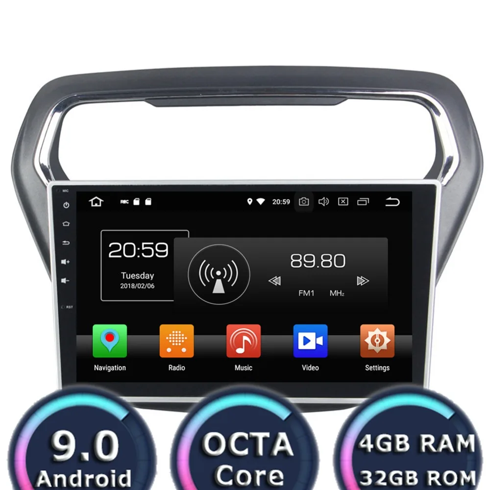Roadlover Android 9 0 автомобильный ПК мультимедийный плеер для Ford Escort 2014-2015 Стерео GPS